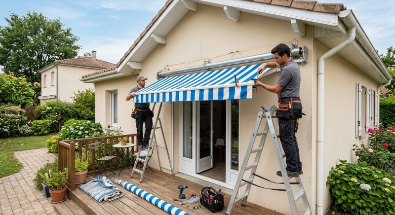 Fabric Awning Installation in Marin County, CA